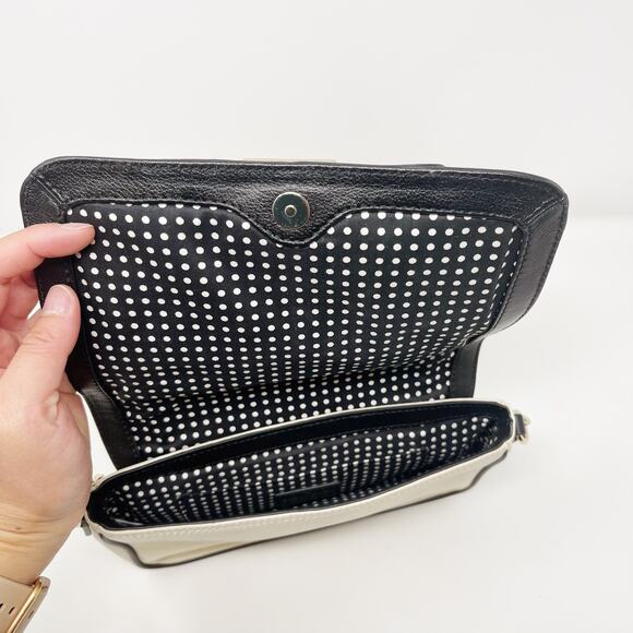 Kate Spade Cream Black Primrose Hill Little Kaelin Two Tone Crossbody Bag Bow - Picture 8 of 14